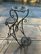 3 Tier Planter Black Plant Flower Pot Stand Garden Gift Decor Decoration