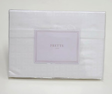 Frette Claudia Pillow Sham King Pair White Cotton Sateen