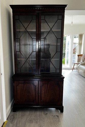 Antique brown varnished wood - brown,