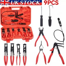 9PC Hose Clamp Pliers Kit Long