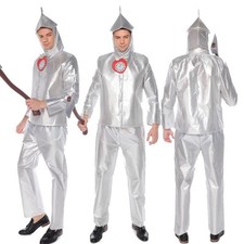 UK The Wonderful Wizard of Oz Tin Man Adult Kids Cosplay Costumes Halloween Suit