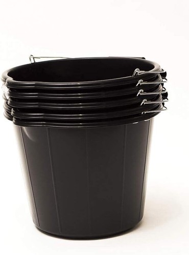 Black bucket 3 gallon - bucket,