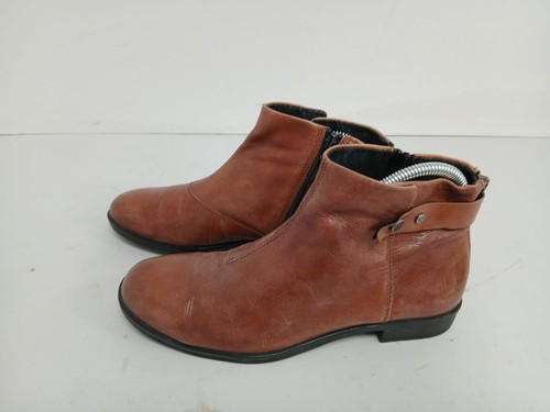 Women brown leather side - brown,