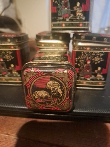 Chinese vintage mini tea caddy - vintage,