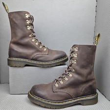 Dr Martens Triumph Boots UK 7 Women's Brown Crazy Horse Gaucho Leather Wallis DM
