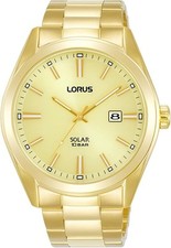 Lorus Mens Solar Watch Gold