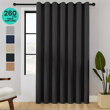 Blackout Door Curtains Thick Thermal Ready Made Eyelet Ring Top Energy Saving UK