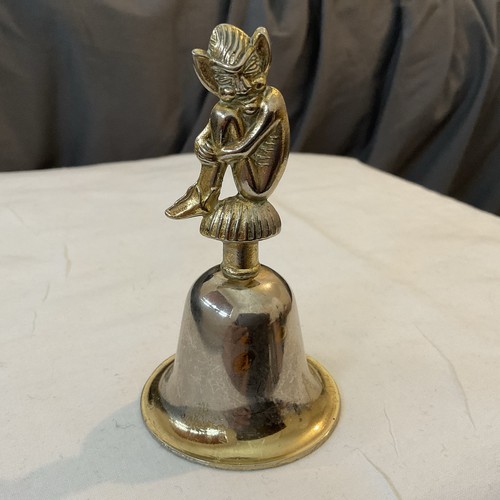 Vintage brass pixie elf - vintage, desk