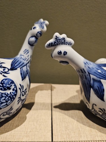 Pair chinese chinoiserie blue - pair,