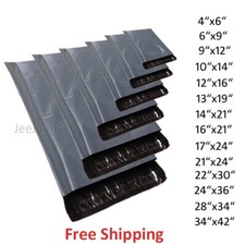 GREY STRONG MAILING MIXED BAGS PLASTIC POSTAL MAIL POSTAGE POLY 100 500 1000