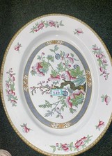 Antique, c1862-1900 ,Wedgwood & Co ,Indian Tree ,Large Oval Plate , VGC