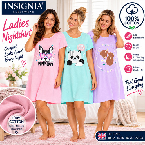 Ladies 100 cotton nightdress - ladies,