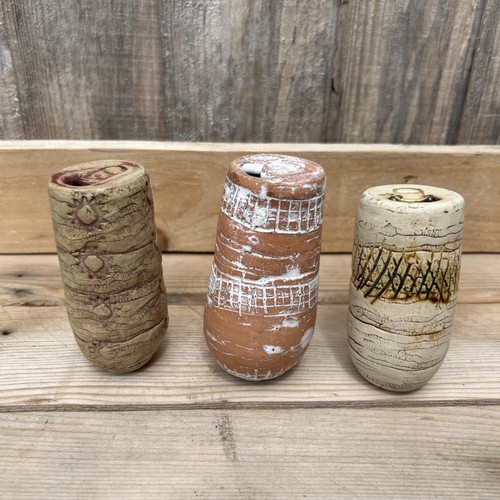 Stoneware vase beer cans - stoneware,