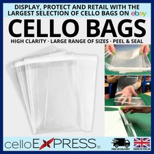 Cello Display Bags Clear Self Seal for Square Cards -Cellophane Bag for Gifts UK