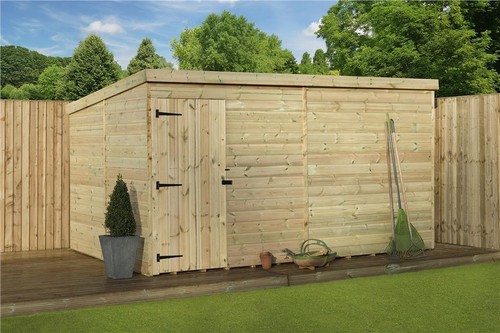 Empire 1000 pent - garden, shed