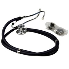 Black Tube Stethoscope Sprague Rappaport Doctors Cardiologist CE Medical Quality