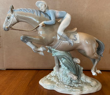 Lladro Figurine Jockey Mounted