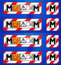 8x M CLASS SAFETY STICKER VACUUM HOOVER EXTRACTOR MAKITA FESTOOL DEWALT