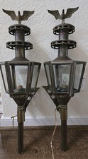 Victorian Coach Carriage Porch Lantern Lamp light Eagle Finial Brass VTG/Antique