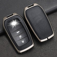 Metal Key Fob Case Cover Protector For Toyota RAV4 Camry Yaris Hilux Accessories