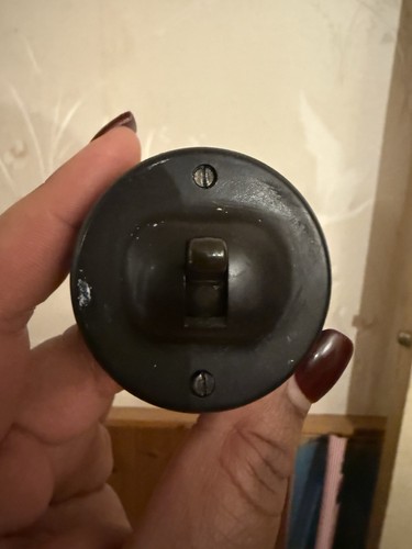 Vintage bakelite light switch - vintage,