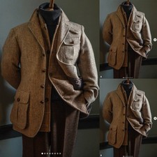Brown Tweed Men's Herringbone