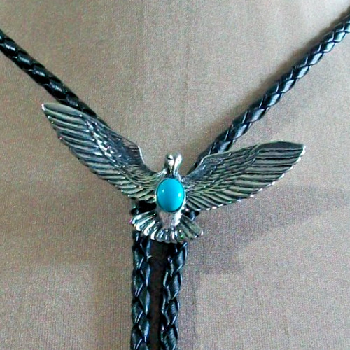 Western bolo tie bird - western,