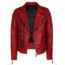 Men's Red Diamond Quilted Real