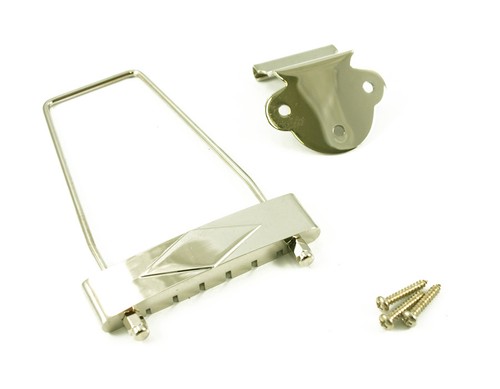 Archtop tailpiece nickel - nickel, jazz