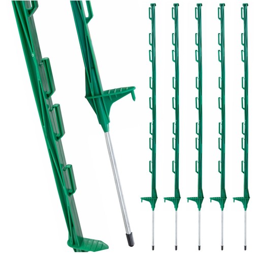 Green plastic fencing pins - green,