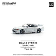 1:64 POP RACE PR640157 NISSAN SKYLINE GT-R R32 - CRYSTAL WHITE