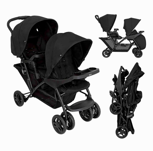 Used graco double pushchair - used,