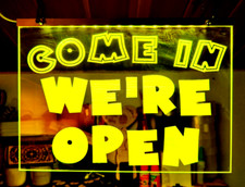 We are open led light up sign