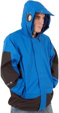 X2 Boys Location Blue Goggle Rain Hooded Waterproof Jacket Coat Kids Size JXL