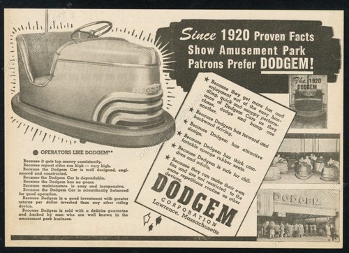 1947 dodgem bumper cars - dodgem,