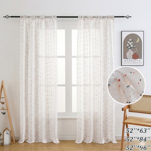 White voile pompom - white,
