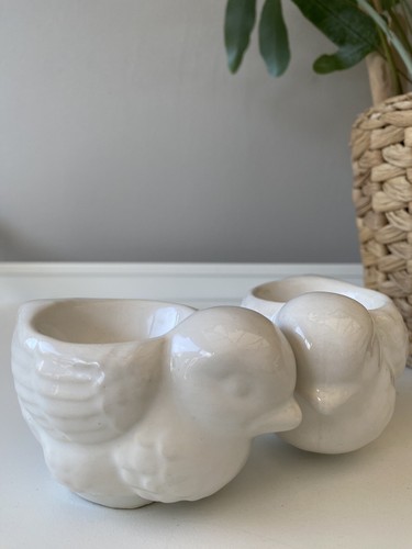 Vintage bird shaped pottery - bird,
