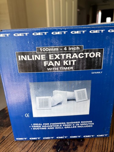 Inline extractor fan kit with - fan,