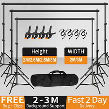 2~ 3m Studio Backdrop Stand Kit Photography Video Background Screen Support