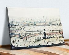 CANVAS WALL ART ARTWORK FRAMED PRINT PAINTING Ls Lowry style The Pond