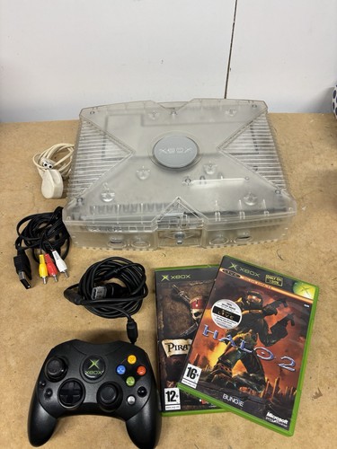 Xbox original crystal console - original,