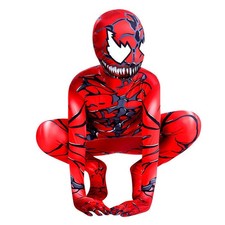Halloween Superhero Venom Carnage Spiderman Kids Boys Cosplay Costume Jumpsuit