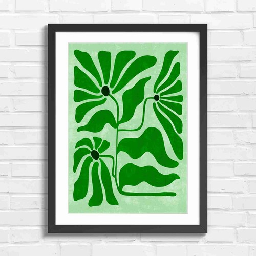 Minimalist green botanical - green,