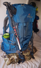 Macpac 'Torlesse' 50 Size 2 Petrol Blue Flexi-Fit