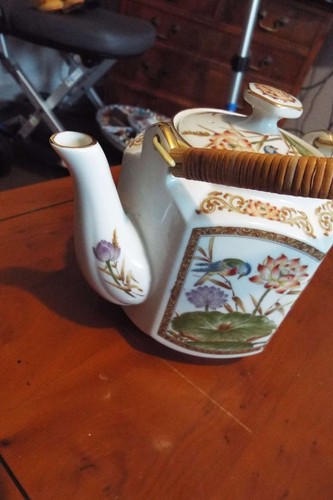Imari style ceramic teapot - imari,