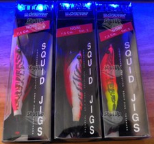 Bulk Buy 3 x Grauvell Nori Squid Jigs 7.5cm 13g Fishing Lures Various Colours
