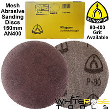 Klingspor Mesh Abrasive Sanding Discs Hook and Loop Sand Paper Disc 150mm AN400
