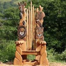 Safari Animal Wooden Throne