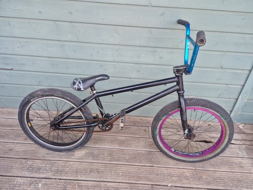 Bmx bike black blue purple - bike,