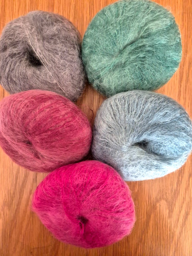 50g balls rowan kidsilk - 5, x